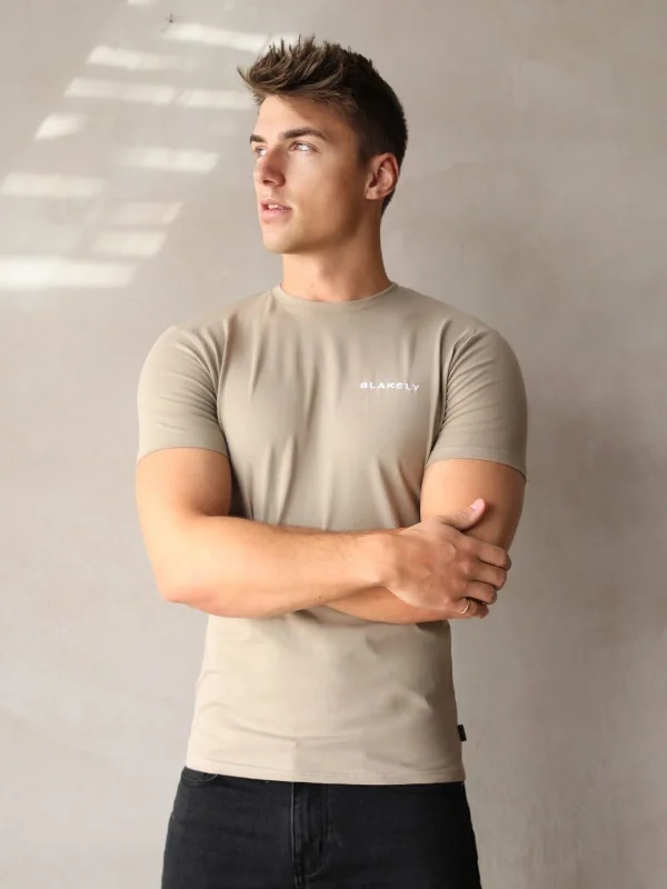 Men's short-sleeve graphic tee-Series T-Shirt - Washed Khaki