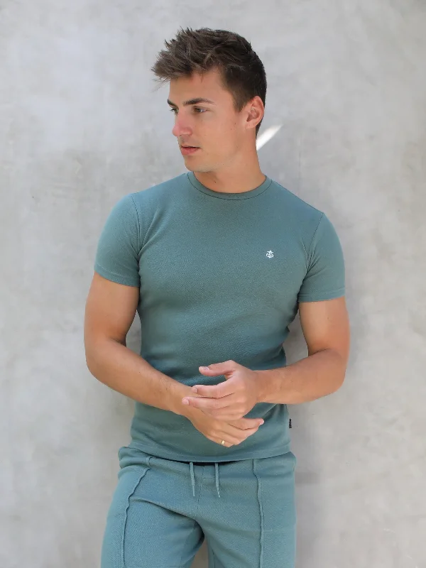 Men's short-sleeve premium casual top-Verona Slim T-Shirt - Khaki Green