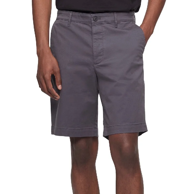 Men's lightweight khaki pants-Calvin Klein Men's Chino Shorts Gray Size 40