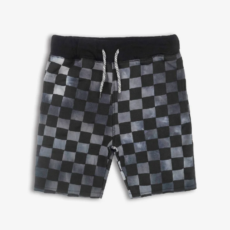 Men's tailored dress pants-Camp Shorts | Black Check