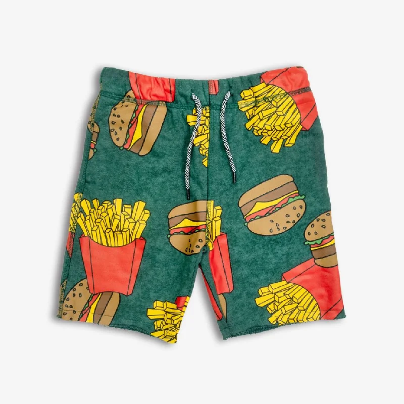 Men's formal slim pants-Camp Shorts | Burgers & Fries