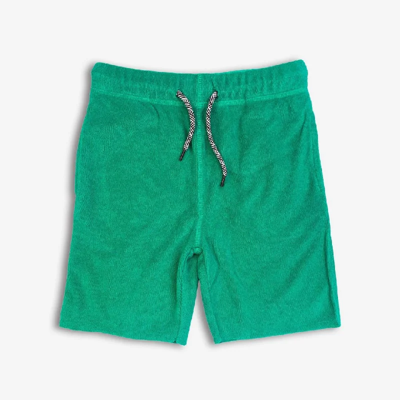 Men's dark stretch jeans-Camp Shorts | Emerald Terry