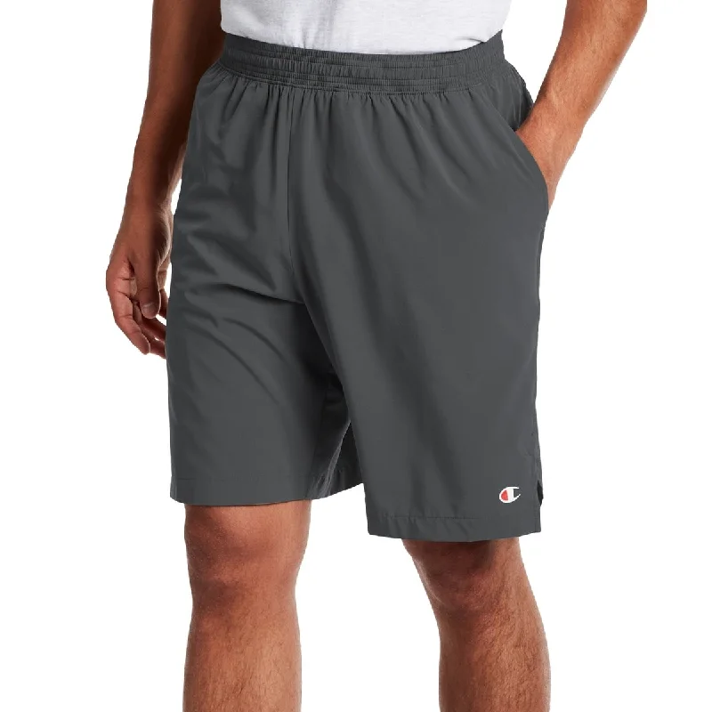 Men's formal stretch pants-Champion Men's Standard Fit Stretch 9 Sport Shorts Gray Size Small