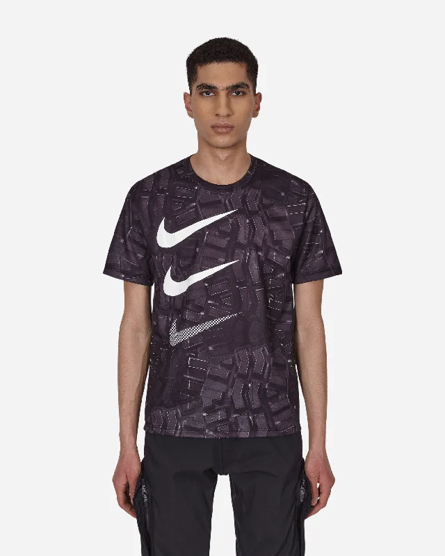 Men's short-sleeve durable top-Nike Vertical Triple Tick T-Shirt Black