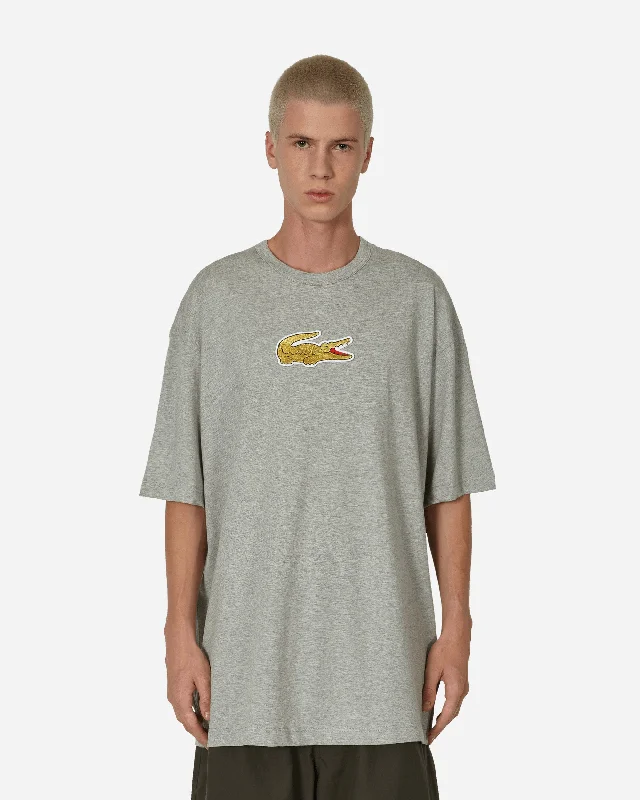 Men's short-sleeve organic cotton top-Lacoste Oversized T-Shirt Grey