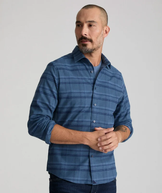 Men's trendy slim shirt-Wrinkle-Free Performance Flannel Donnelly Shirt