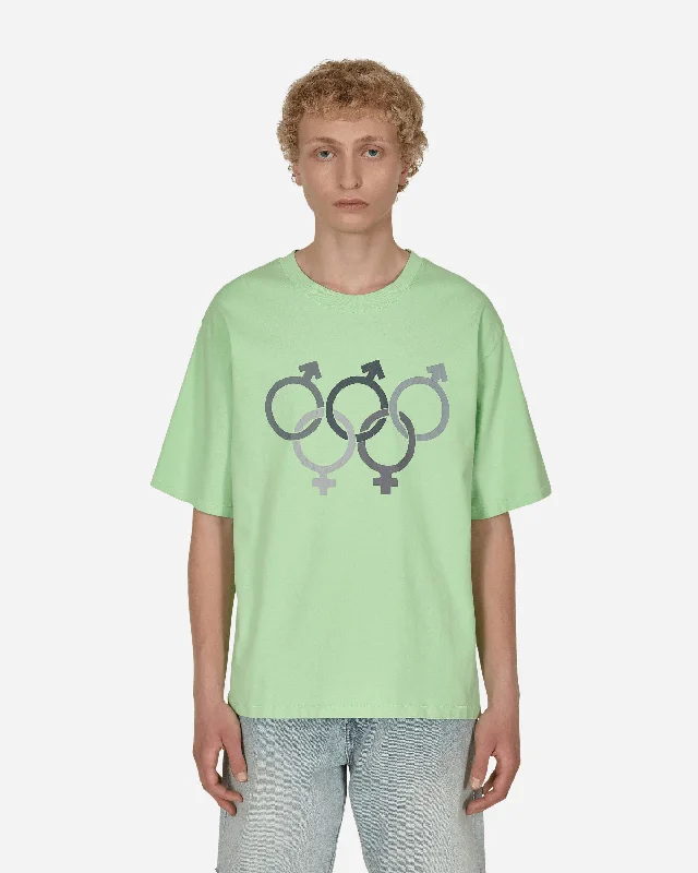 Men's short-sleeve cotton t-shirt-Olympics Sex T-Shirt Green