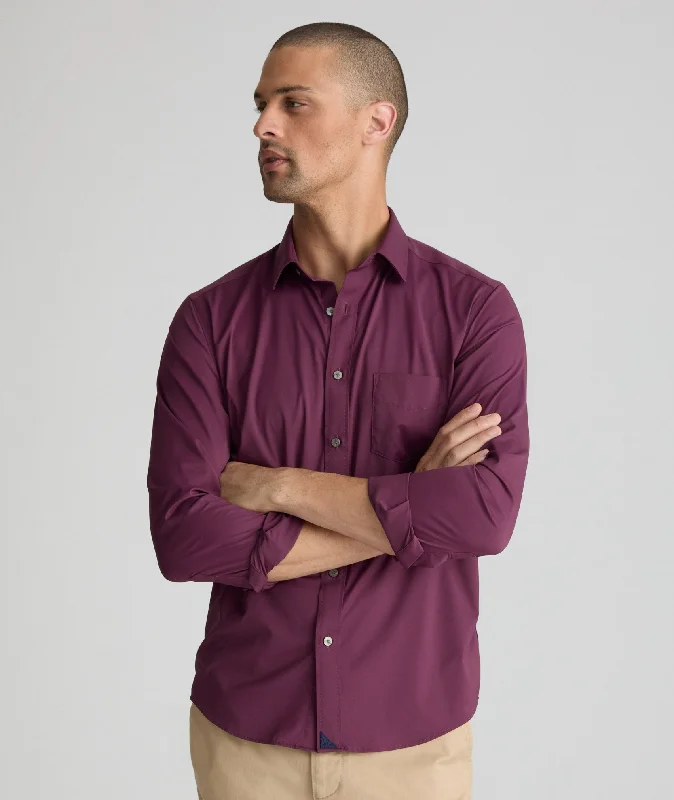 Men's cotton oxford shirt-Wrinkle-Free Performance Gironde Shirt