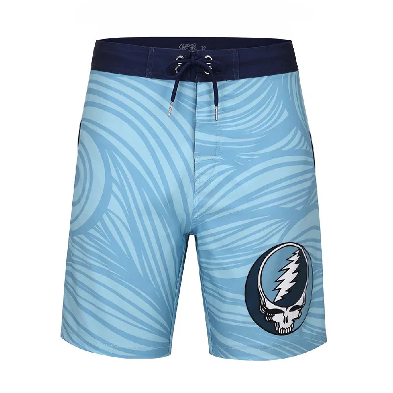 Men's tailored jogger pants-Grateful Dead | 48-54 Hybrid Board Shorts | Spiral Steal Your Face