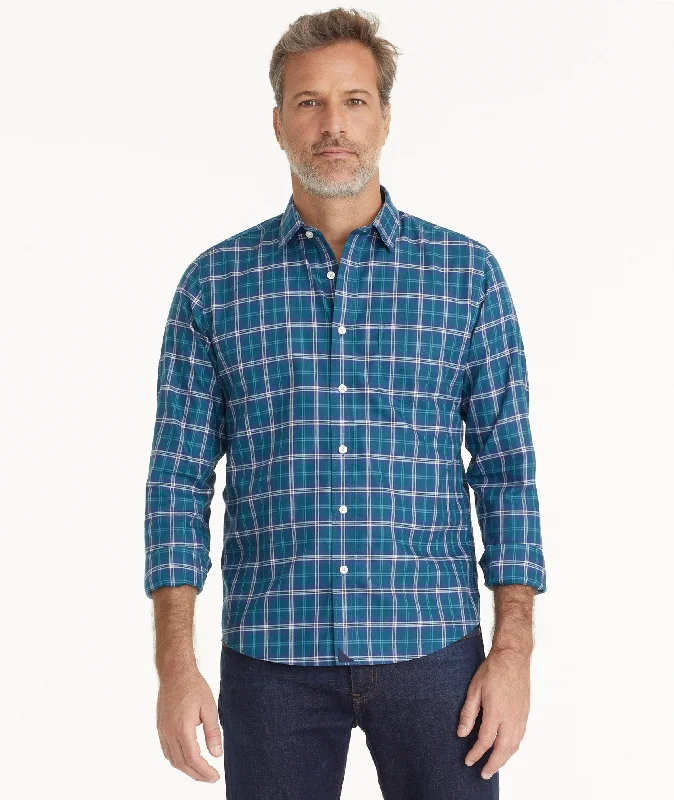 Men's short-sleeve checkered shirt-Wrinkle-Free Harwin Shirt