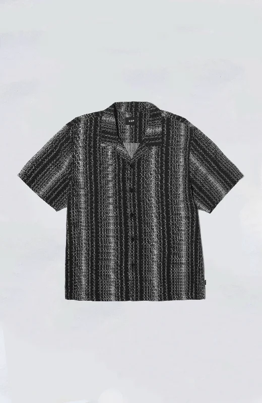 Men's slim tailored shirt-HUF Shirt - Script Stripe Resort Shirt