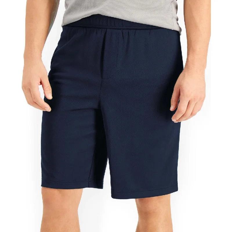 Men's dark khaki pants-Id Ideology Men's Mesh Break Shorts Blue Size X-Large