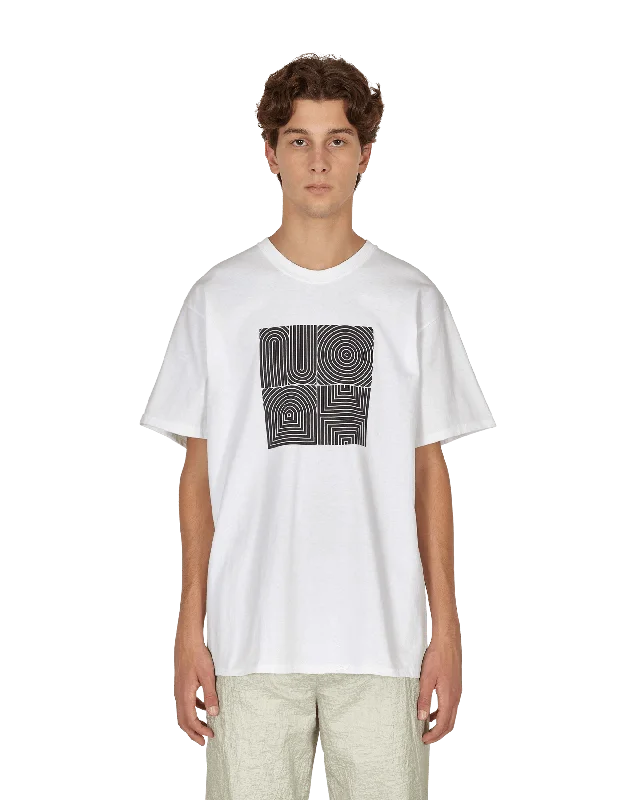 Men's short-sleeve relaxed summer shirt-Fingerprint T-Shirt White