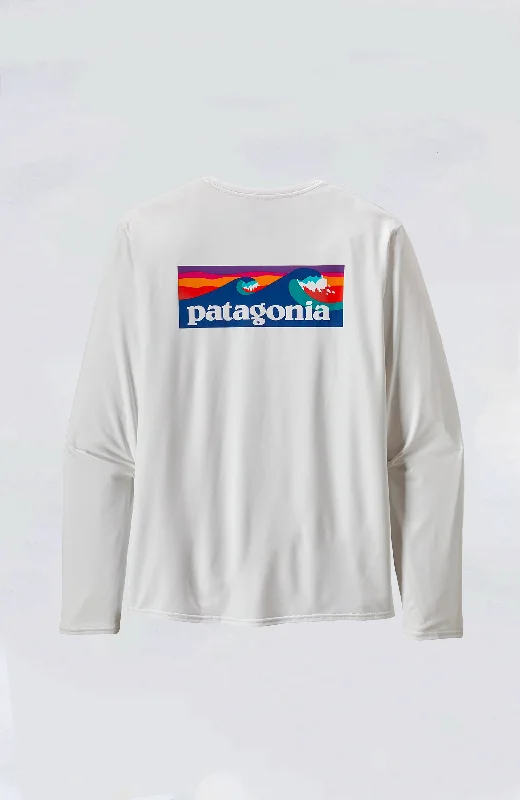 Men's classic cotton shirt-Patagonia - M's L/S Cap Cool Daily Graphic Shirt - Waters