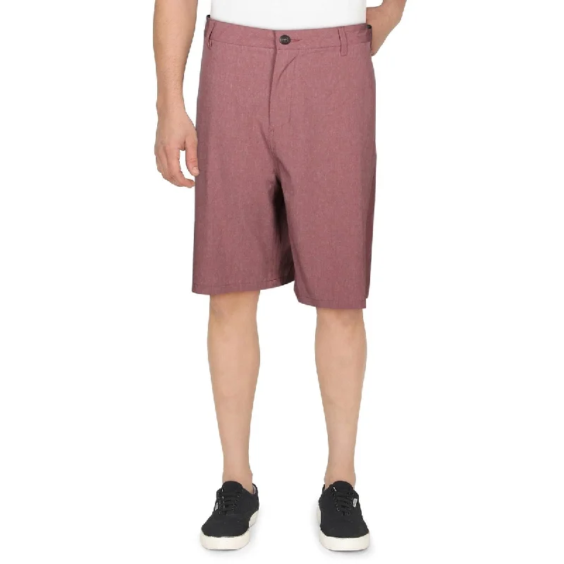 Men's soft chino pants-Quiksilver Men's Amphibian Regular Fit 9 Inseam Walking Shorts Red Size 44