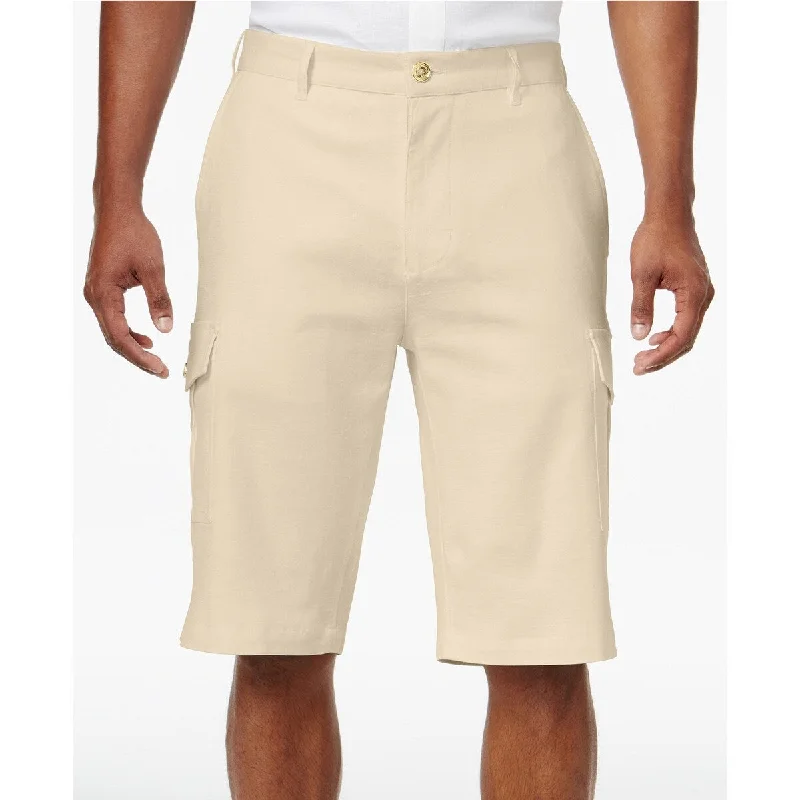 Men's modern khaki pants-Sean John Men's Big & Tall Lightweight Cargo 12.5" Stretch Shorts-52B