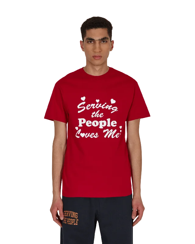 Men's short-sleeve colorful tee-Loves Me T-Shirt Red