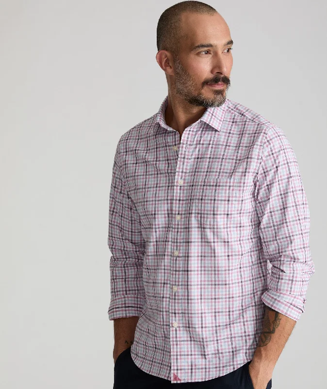 Men's checkered flannel shirt-Wrinkle-Free Performance Shirt With Pocket