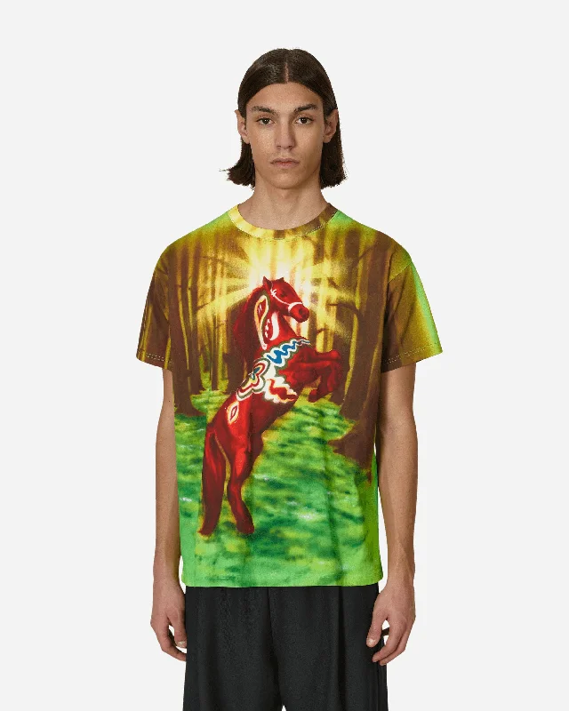 Men's short-sleeve lightweight graphic shirt-Airbrush Horse T-Shirt Multicolor