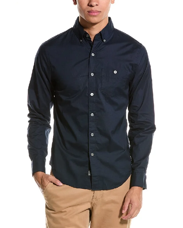 Men's slim fit flannel shirt-Todd Snyder Favorite Poplin Shirt