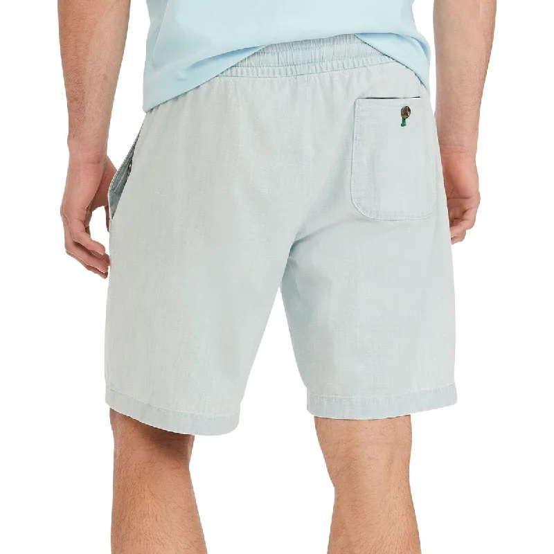 Men's comfy slim pants-Tommy Hilfiger Men's Th Flex Pull On Chambray Shorts Blue Size Xx-Large