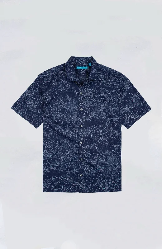 Men's tailored formal shirt-Tori Richard - Galax-Sea Aloha Shirt