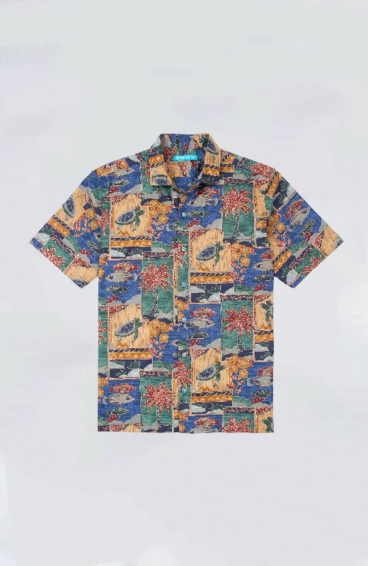 Men's premium linen shirt-Tori Richard - Marquises Aloha Shirt