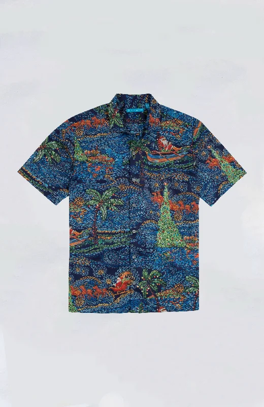 Men's long-sleeve white shirt-Tori Richard - Santa Would Gogh Aloha Shirt