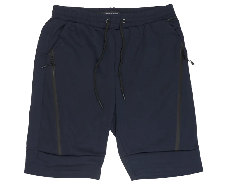 Men's slim fit chino pants-TRUE BORN ATHLETIC SHORTS NAVY - TS722