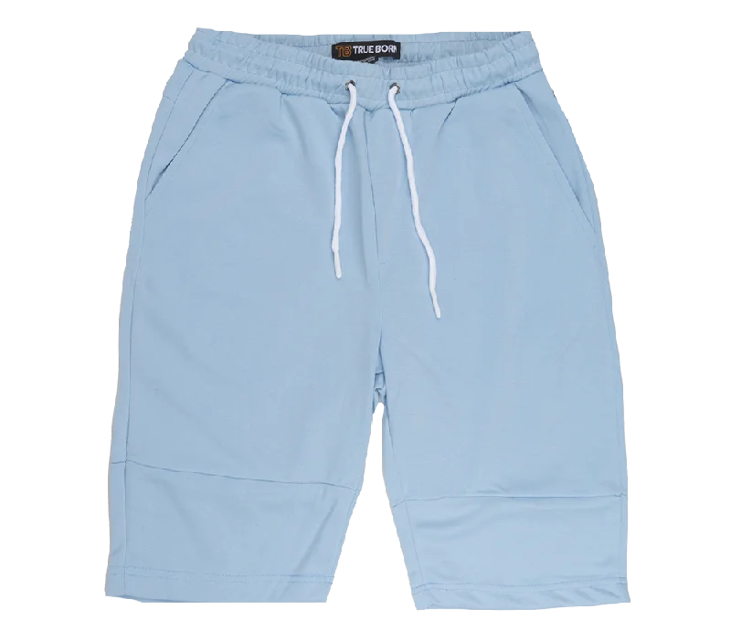 Men's skinny casual pants-TRUE BORN ATHLETIC SHORTS SKY BLUE - TS723