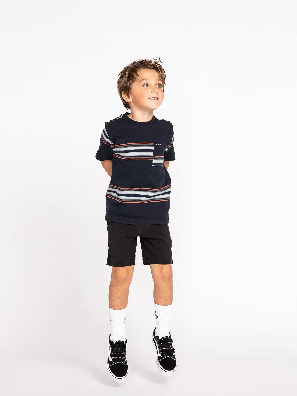 Men's relaxed linen shirt-Little Boys Warsaw Crew Short Sleeve Shirt - Navy