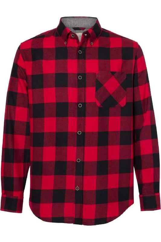 Men's lightweight checkered shirt-Weatherproof Vintage Brushed Flannel Long Sleeve Shirt