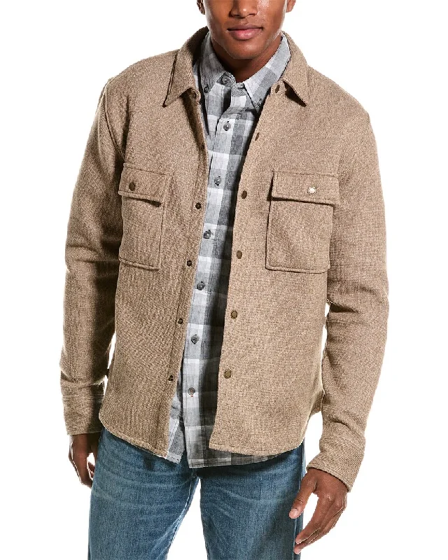 Men's tailored formal shirt-WEATHERPROOF VINTAGE Mixy Knit Shirt Jacket