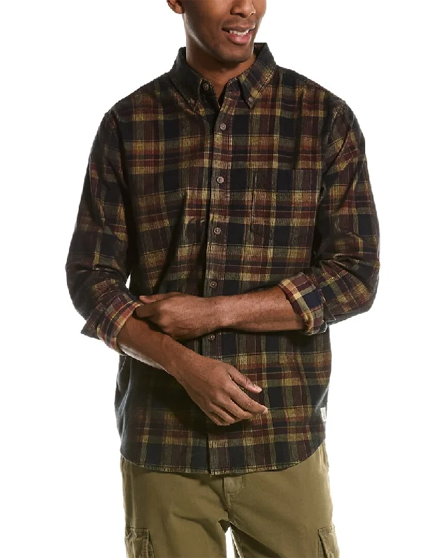 Men's long-sleeve denim shirt-WEATHERPROOF VINTAGE Plaid Corduroy Shirt