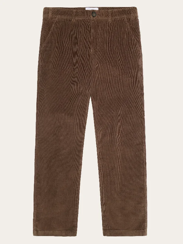 Men's straight leg jeans-Organic Cotton Chuck Corduroy Pants GOTS - Demitasse (brown)