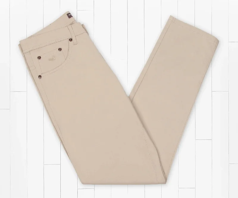 Men's modern stretch jeans-Brazos Stretch Twill Pant - Audubon Tan