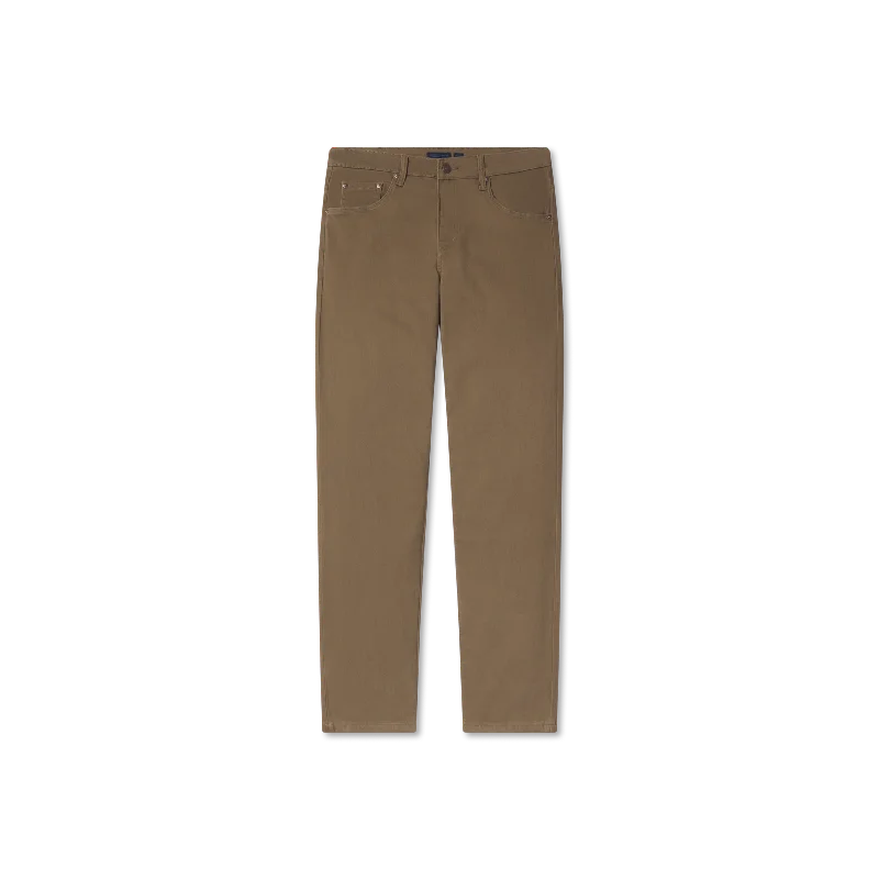 Men's modern jogger pants-Cahaba Comfort Stretch Twill Pant - Dark Brown