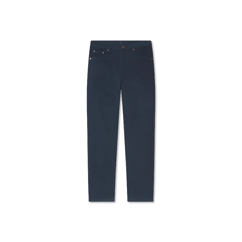 Men's trendy straight pants-Cahaba Comfort Stretch Twill Pant - Navy