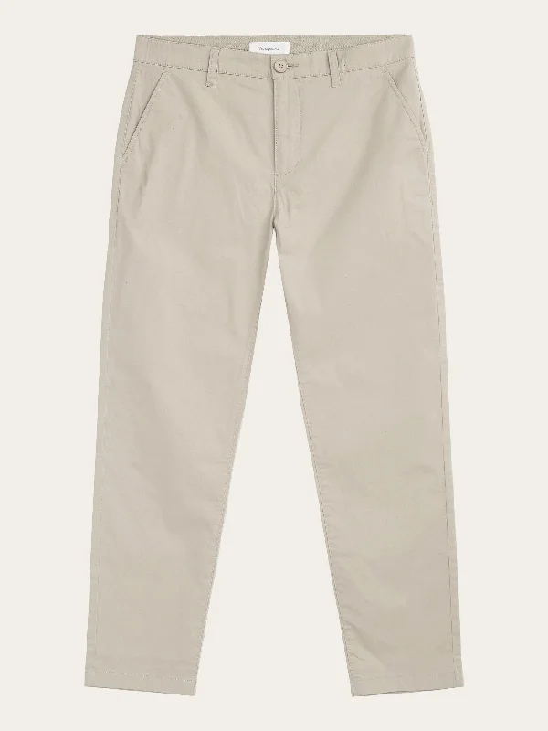 Men's comfy cargo pants-CHUCK regular chino poplin pant - Light feather gray