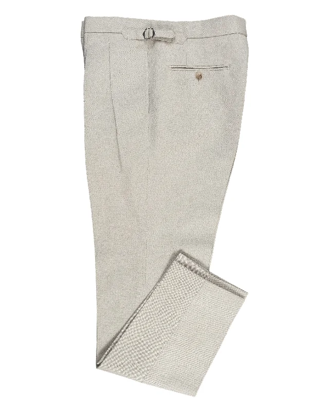 Men's dark stretch jeans-Linen Cotton Canvas: Jute Brown