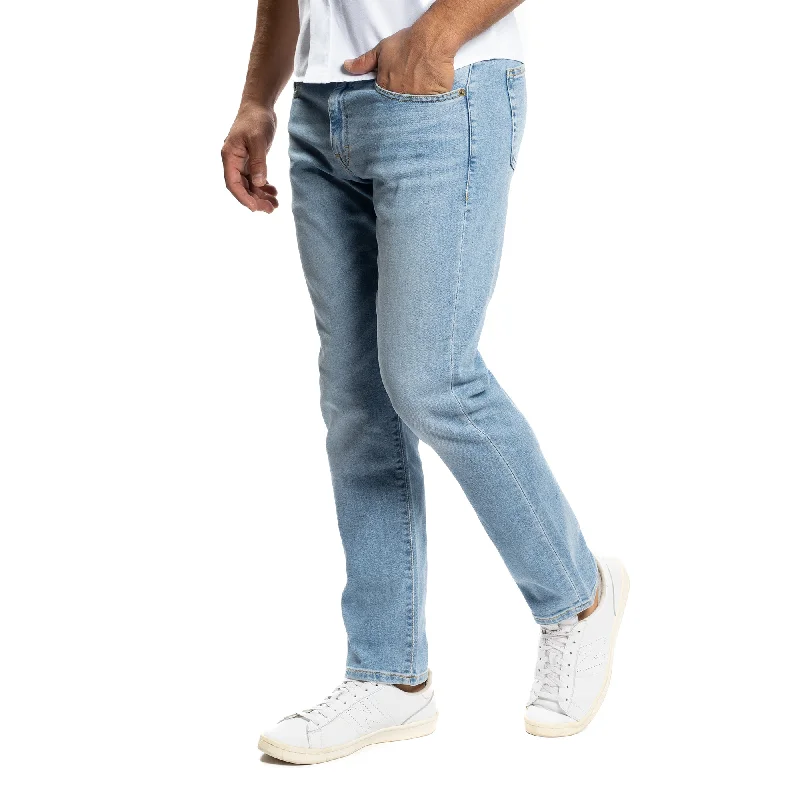 Men's comfy jogger pants-Johnny Stretch Jeans Slim Fit - Light Wash