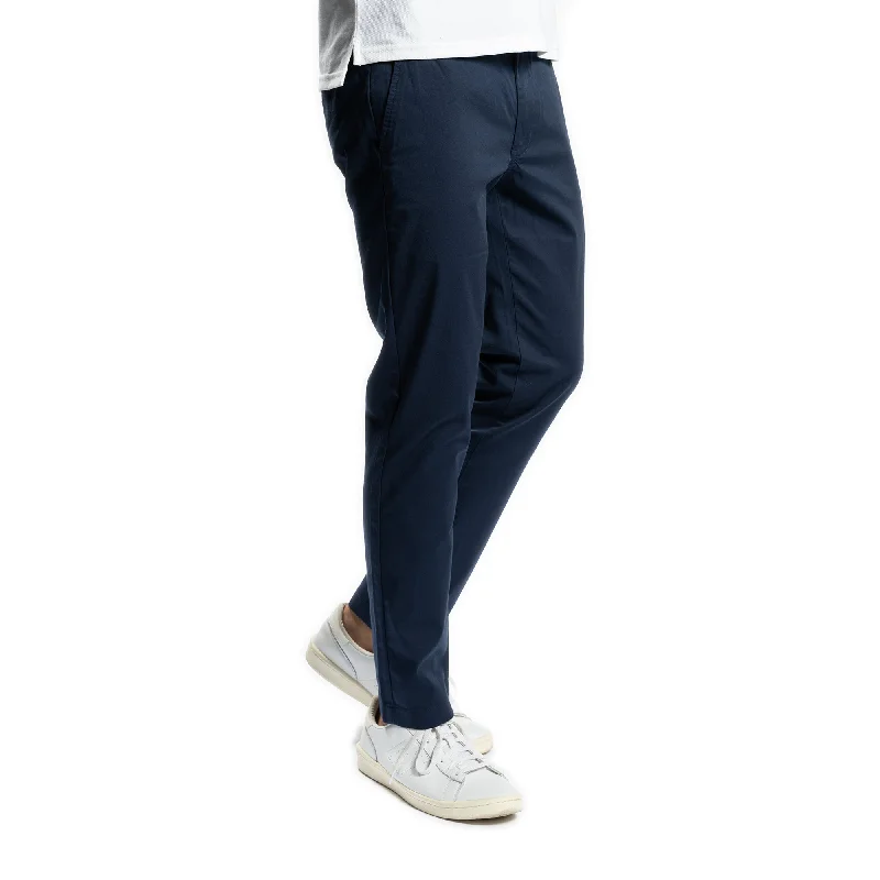 Men's soft dress pants-Lightweight Stretch Chinos Slim Fit - Navy