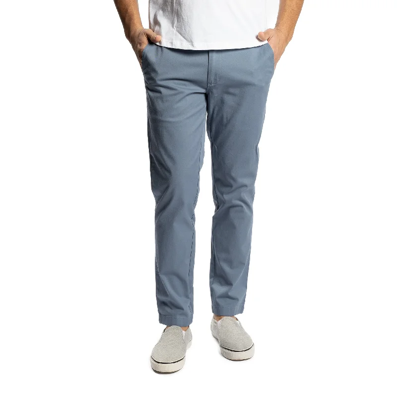 Men's casual slim pants-Lightweight Stretch Chinos Slim Fit - Slate