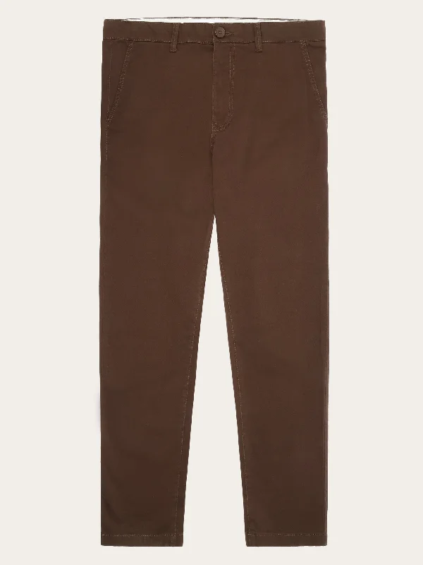 Men's trendy slim jeans-LUCA slim twill chino pants - Demitasse (brown)