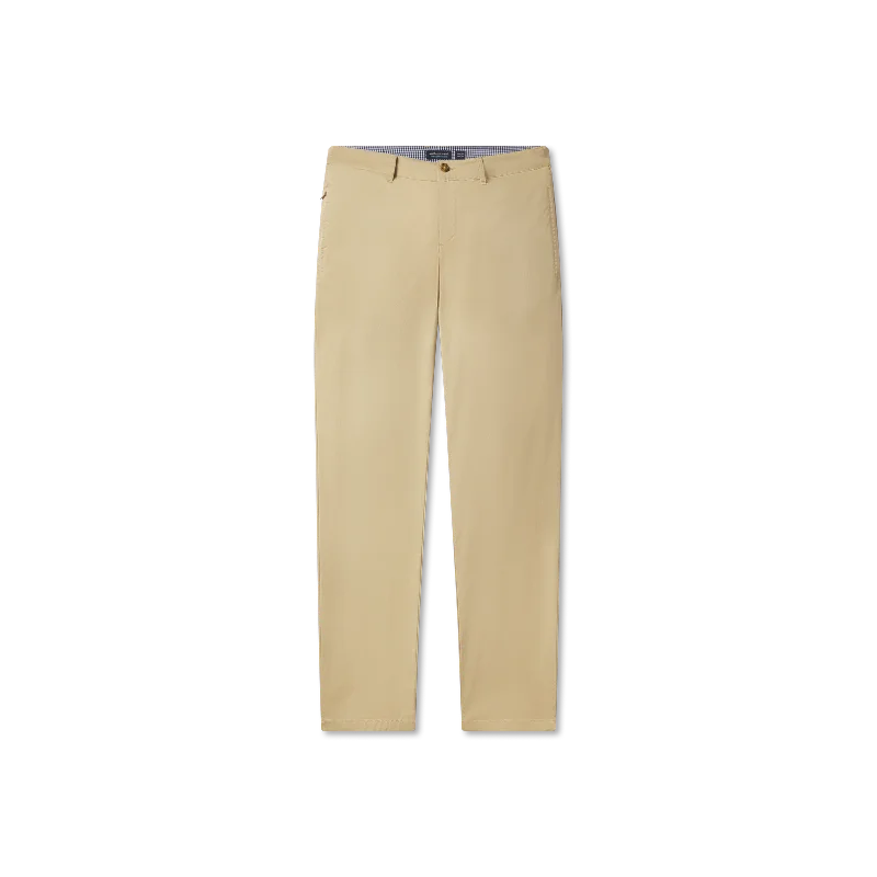 Men's casual straight pants-Nantucket Performance Pant - Khaki