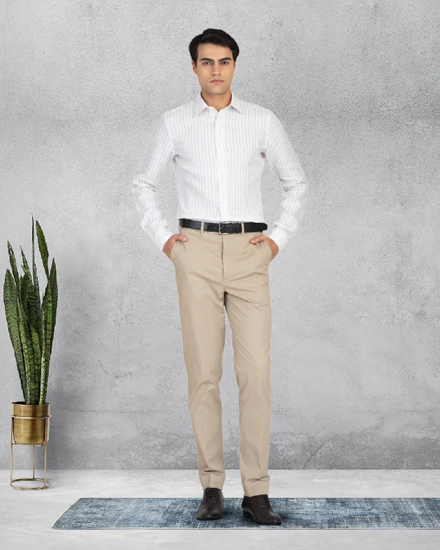 Men's modern khaki pants-Genoa British Khaki Dress Pant