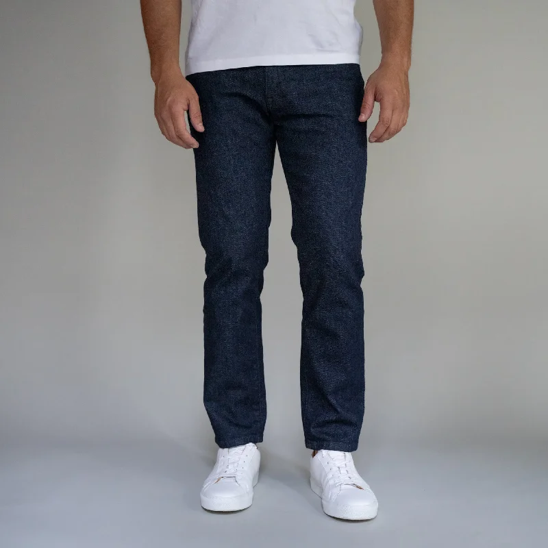 Men's formal cargo pants-Premium Italian Denim Skinny Fit - Indigo Rinse