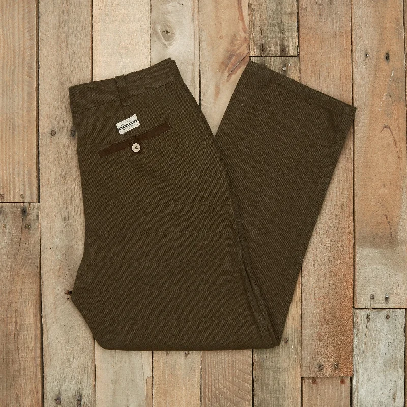 Men's slim straight pants-The Ranch Canvas Pant - Brown