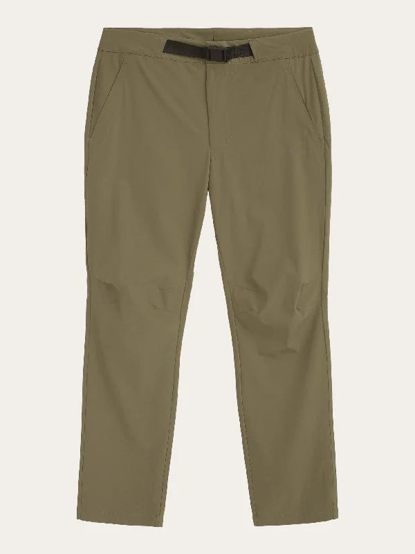 Men's durable jogger pants-TIM tapered elastic waist string pants - GRS/Vegan - Burned Olive