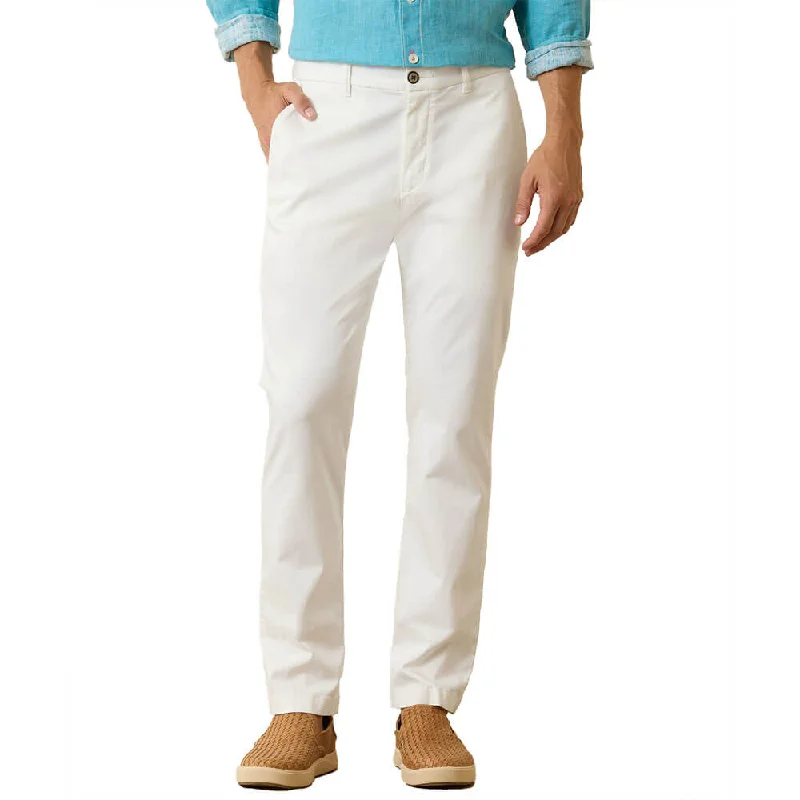 Men's classic denim jeans-Tommy Bahama Boracay Flat Front Pants - White